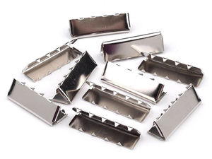 Capăt de bandă metalic premium nichelat pentru chingi și șnururi plate (30mm)