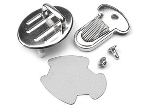 Set premium de închizători nichelate cu nituri pentru genți și poșete - Încuietoare de 25 x 33 mm pentru accesorii de marochinărie și creație genți