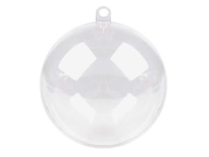Glob acrilic transparent umplubil (8,5 cm) - Ornament suspendabil cu deschidere prin clipsare pentru proiecte de galanterie și decorațiuni festive