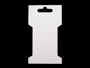 Bobine din carton alb premium (6,6 x 11,5 cm) – Suporturi de prezentare cu agățătoare pentru panglici, șnururi și accesorii de păr