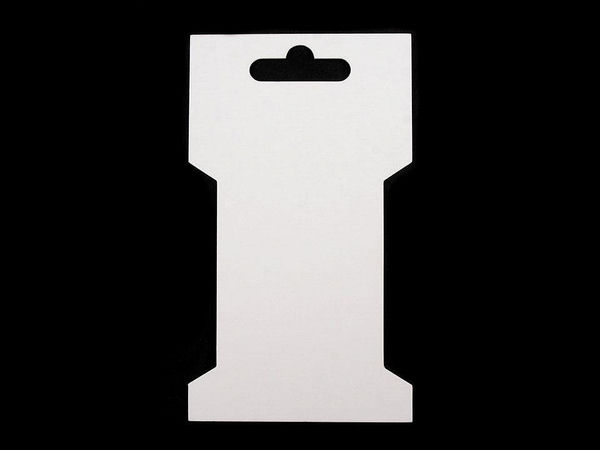 Bobine din carton alb premium (6,6 x 11,5 cm) – Suporturi de prezentare cu agățătoare pentru panglici, șnururi și accesorii de păr