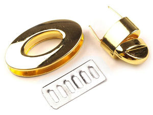 Sistem de închidere rotativ oval premium (23x37 mm) - Accesorii metalice pentru genți, poșete plic și marochinărie