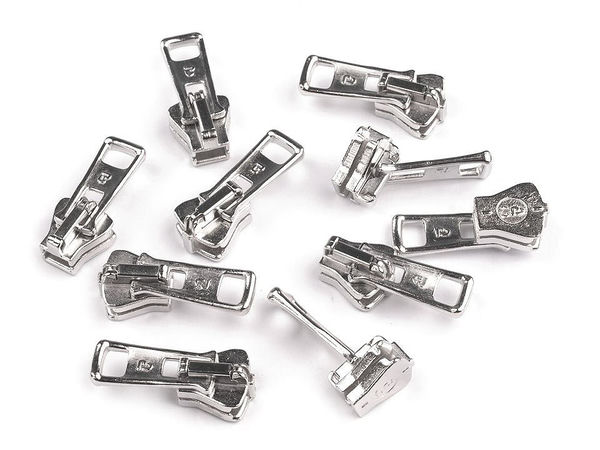 Cursor metalic premium pentru fermoare din plastic și os nr. 5 - ALFA