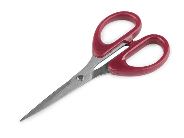 Foarfecă universală de precizie premium de 14 cm - Foarfecă ergonomică cu mânere roșii pentru textile, hârtie și lucru manual