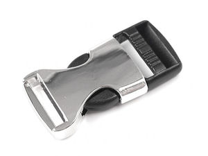Cataramă trident hibridă premium de 20 mm - închizătoare din metal și plastic (Negru)