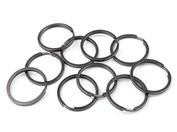Inele plate despicate premium pentru chei (30mm) - Feronerie metalică robustă pentru brelocuri, genți și marochinărie