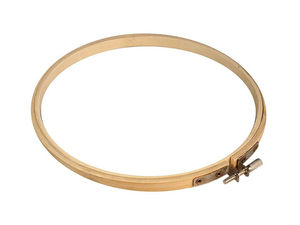 Gherghef premium din bambus pentru broderie – Ramă rotundă din lemn pentru lucru de mână, Ø15 cm