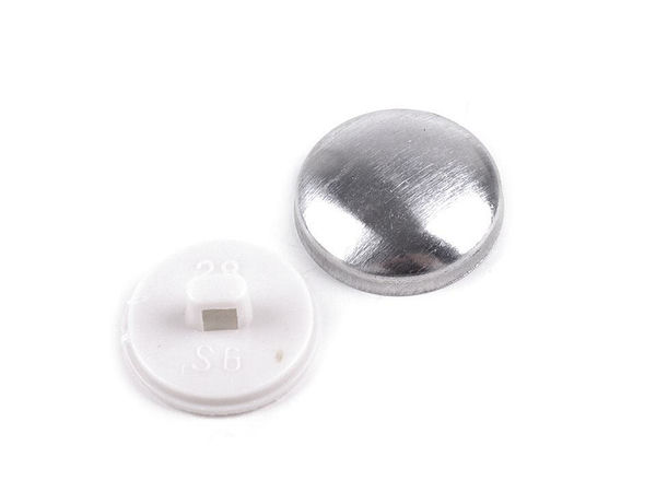 Nasturi premium pentru îmbrăcat (Mărimea 28) - Nasturi profesionali din două piese (metal și plastic) pentru personalizare DIY