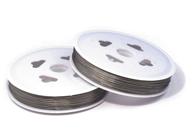 Sârmă premium din oțel cu înveliș de nailon pentru confecționarea bijuteriilor, 0,45 mm - Platină