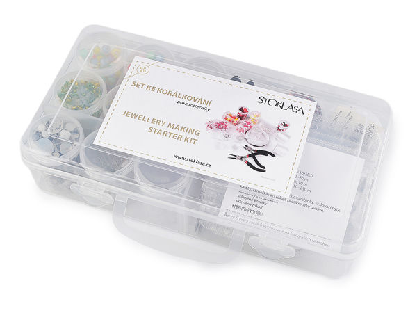 Kit complet de inițiere pentru confecționarea bijuteriilor - Set premium de mărgele și accesorii cu unelte de lucru, șnururi și cutie de depozitare