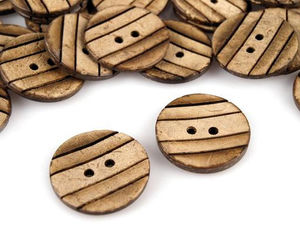 Nasturi premium din coajă de nucă de cocos - 36 Lignes (23 mm)