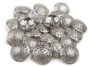 Nasturi Metalici Premium cu Picioruș (Mărimea 40) - Accesorii Decorative Elegante pentru Bluze, Rochii și Tricotaje