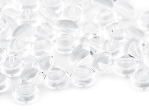 Nasturi premium din plastic transparent cu picioruș - Mărimea 16 (10 mm)