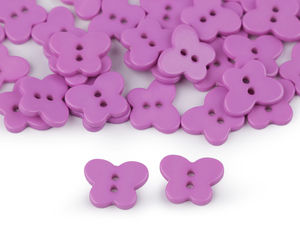 Nasturi din plastic în formă de fluture cu 2 găuri (Mărimea 26 / 16,5 mm) - Accesorii decorative pentru croitorie, lucru manual și proiecte DIY