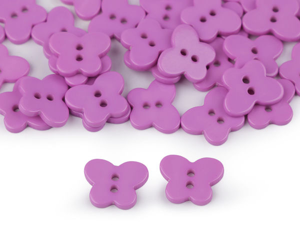 Nasturi din plastic în formă de fluture cu 2 găuri (Mărimea 26 / 16,5 mm) - Accesorii decorative pentru croitorie, lucru manual și proiecte DIY