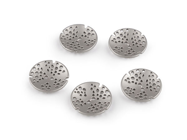 Nasturi metalici perforați premium - Design convex elegant pentru paltoane, jachete și cardigane