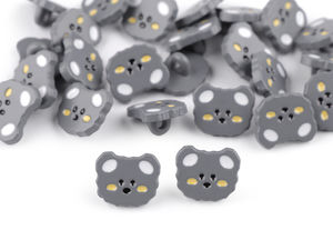 Nasturi copii model ursuleț pentru cusut și activități creative - Dimensiune 24 (15mm), accesorii decorative pentru pulovere, jachete și îmbrăcăminte copii