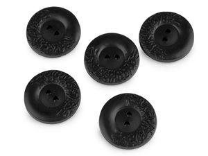 Nasture clasic negru din plastic cu 4 găuri pentru palton – Mărimea 48 (48 linii / 30 mm) pentru jachete și îmbrăcăminte de exterior