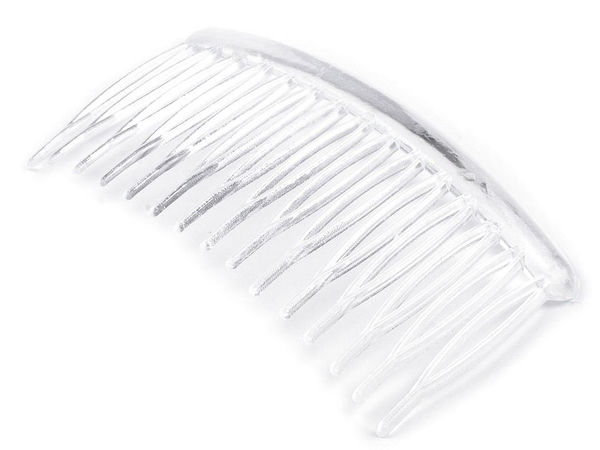 Bază transparentă de pieptene pentru accesorii de păr și voaluri de mireasă, DIY - 45 x 80 mm