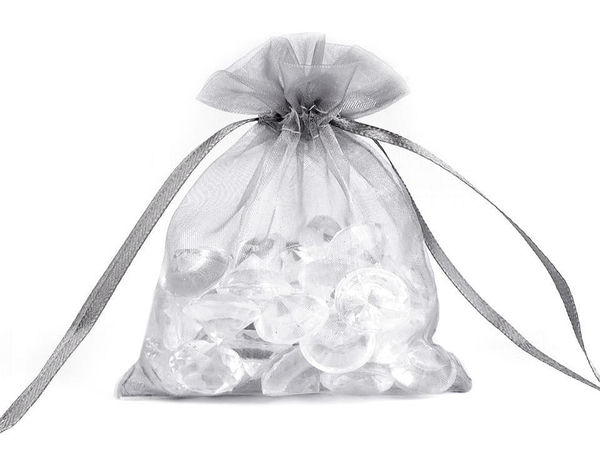 Săculeți premium din organza pentru cadouri (9x11 cm) - Săculeți eleganți cu șnur pentru bijuterii, dulciuri și lucru manual