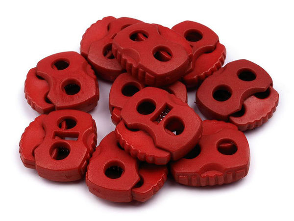 Opritoare premium pentru șnur, din nailon, cu 2 orificii (20x20 mm)