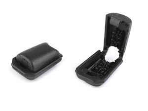 Capăt de șnur din plastic negru (11x16mm) - Opritor reutilizabil pentru hanorace, jachete și echipament sportiv