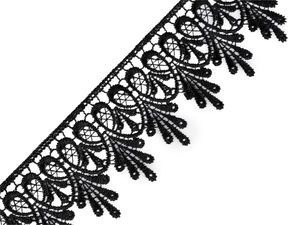 Bandă decorativă din dantelă ghipură premium (55mm) - Bordură elegantă pentru îmbrăcăminte și proiecte creative