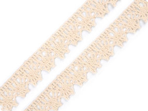 Dantelă din bumbac premium (15 mm) - Panglică elegantă de galanterie pentru cusut, lucru manual și decorațiuni
