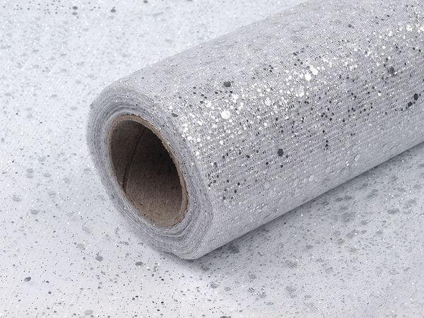 Panglică din tul premium cu sclipici (lățime 20 cm) pentru proiecte craft, decorațiuni și ambalare cadouri