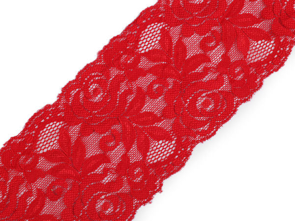Dantelă elastică lată premium (80-100 mm) - Panglică din dantelă florală pentru lenjerie intimă, îmbrăcăminte și decorațiuni interioare