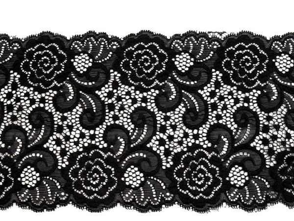 Bandă din dantelă elastică premium cu model floral (15 cm) | Panglică elegantă de galanterie pentru lenjerie, articole vestimentare și bentițe