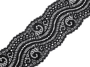 Dantelă elastică florală premium (65 mm) pentru haine, lenjerie și lucru manual