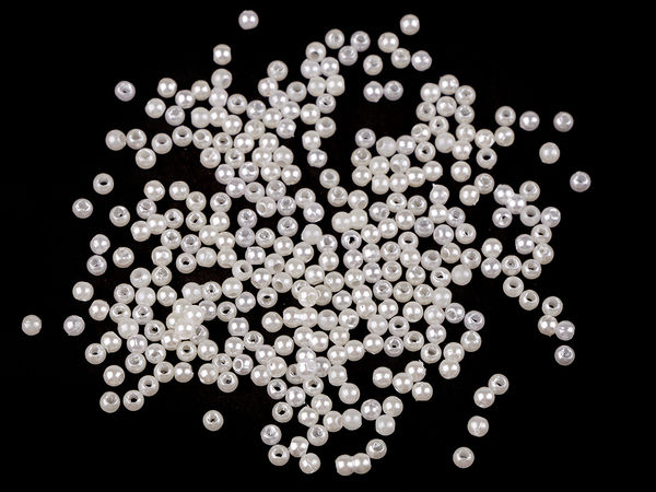 Mărgele din plastic tip perlă Premium Glance de 3 mm, super lucioase, pentru bijuterii și decorațiuni vestimentare