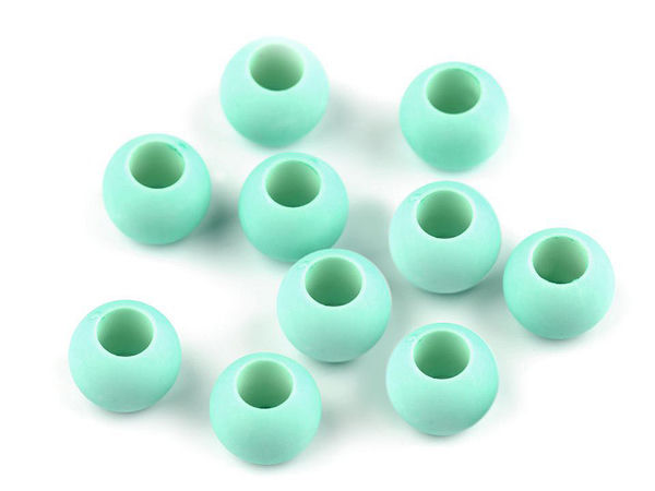 Mărgele tip charm premium din plastic mat, cu gaură mare (10x12 cm)