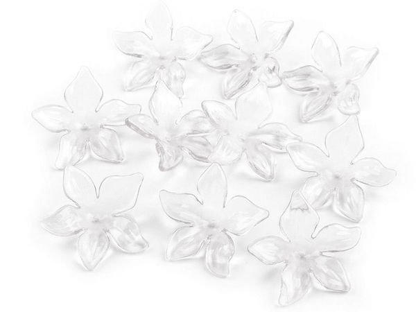 Mărgele premium din plastic ușor în formă de floare (25mm - 29mm) – Componente pentru bijuterii florale și accesorii de galanterie