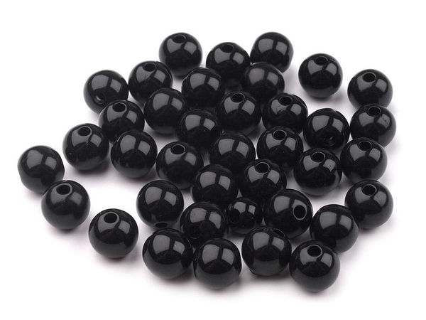 Mărgele rotunde din plastic premium pentru confecționarea bijuteriilor și lucru manual - 8 mm