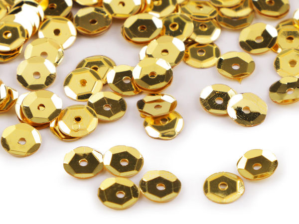 Paiete bombate premium (6 mm) – Paiete filigranate strălucitoare pentru broderie, costume și creații artizanale (pachet de 50 g)
