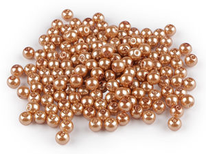 Mărgele rotunde premium din sticlă, imitație de perle, pentru confecționarea bijuteriilor - 6 mm (pachet de 50 g)