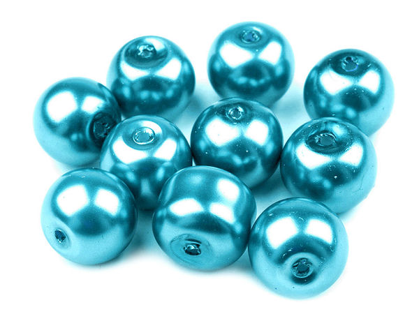 Mărgele rotunde din sticlă tip perlă premium, 10 mm - Perle artificiale strălucitoare pentru crearea de bijuterii și proiecte creative