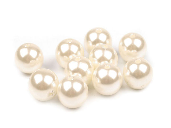 Mărgele rotunde din plastic imitație de perle Glance (Ø12mm) - Perle ușoare și lucioase pentru crearea de bijuterii