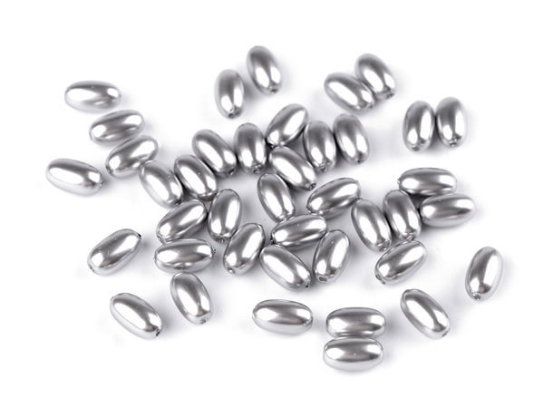 Mărgele premium din imitație de perle în formă de măslină - 6x10mm