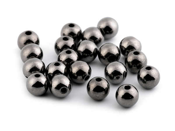 Mărgele din plastic Glance Metallic super-lucioase – Perle ușoare de 8 mm pentru bijuterii și proiecte de galanterie