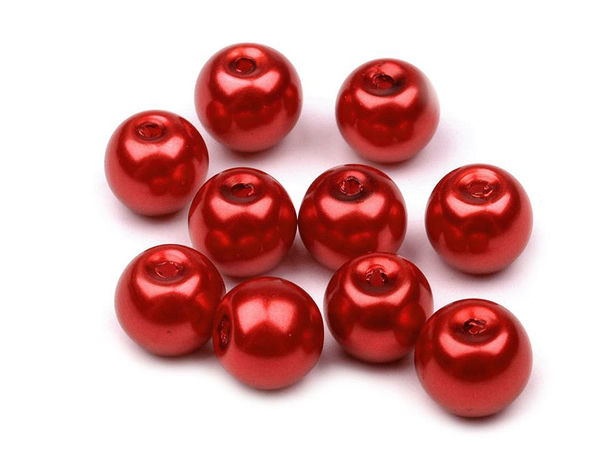 Mărgele rotunde din sticlă tip perle premium - Perle artificiale strălucitoare de 8 mm pentru confecționarea bijuteriilor, înșirare și proiecte handmade