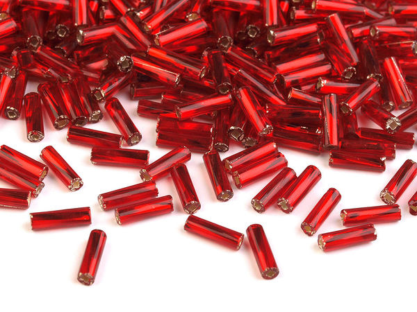 Mărgele tubulare răsucite din sticlă Preciosa Premium (6 mm, 20 g) – Mărgele de nisip cehești pentru confecționarea de bijuterii, broderii și decorațiuni de sărbători