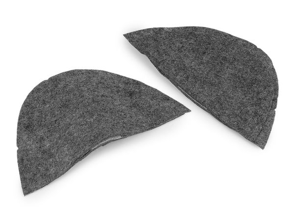 Pernițe de umeri premium din pâslă pentru jachete și paltoane - 12mm, structură în 8 straturi (Gri)
