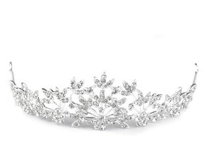 Tiară premium pentru mireasă cu strasuri - Coroană elegantă din cristal cu bucle de prindere sigură pentru nunți, baluri și ocazii speciale