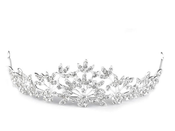 Tiară premium pentru mireasă cu strasuri - Coroană elegantă din cristal cu bucle de prindere sigură pentru nunți, baluri și ocazii speciale