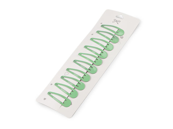 Clame de păr metalice premium tip clic-clac (Set de 10 bucăți) - Accesorii durabile de coafat pentru femei și fete
