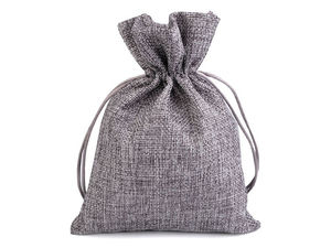 Săculeț premium cu șnur din imitație de iută (13x18 cm) pentru proiecte de creație, cadouri și depozitare