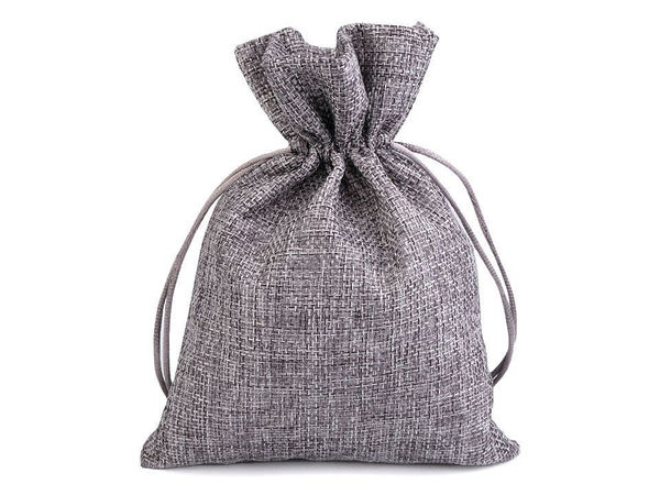 Săculeț premium cu șnur din imitație de iută (13x18 cm) pentru proiecte de creație, cadouri și depozitare